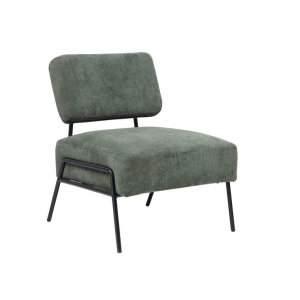 Poltrona in tessuto verde Morgan